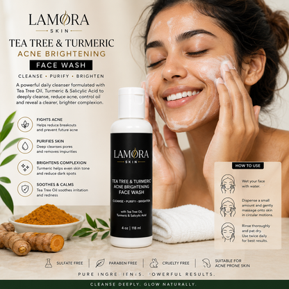 Tea Tree & Turmeric Acne Brightening Face Wash